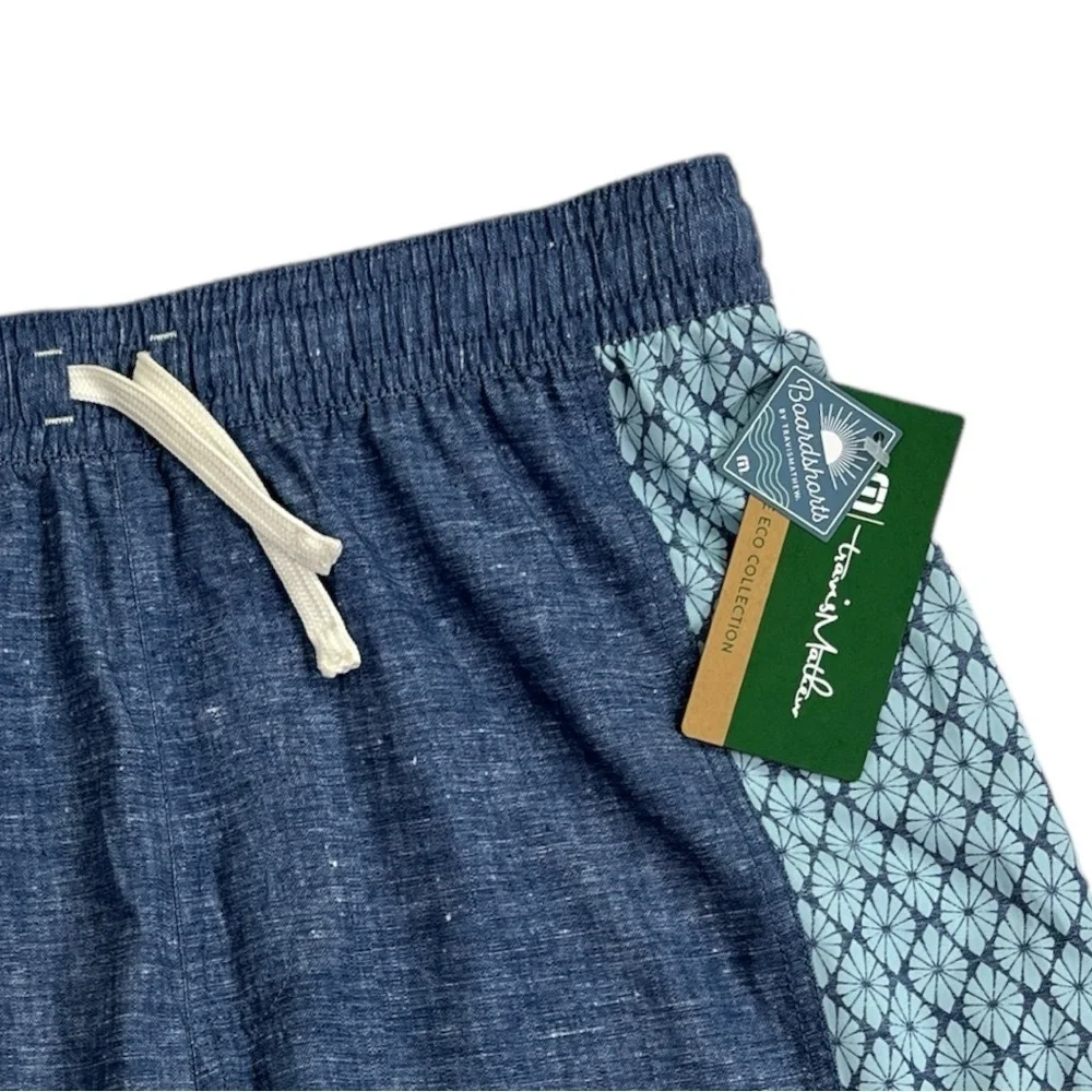 NWT Travis Mathew Locksmith 7” Boardshorts size Small in Heather Blue